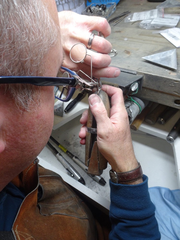 Bench Jeweler Repairing Jewelry